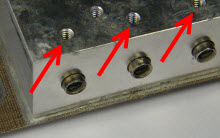Undo the set screws and push-in the tuning sleeves if necessary.